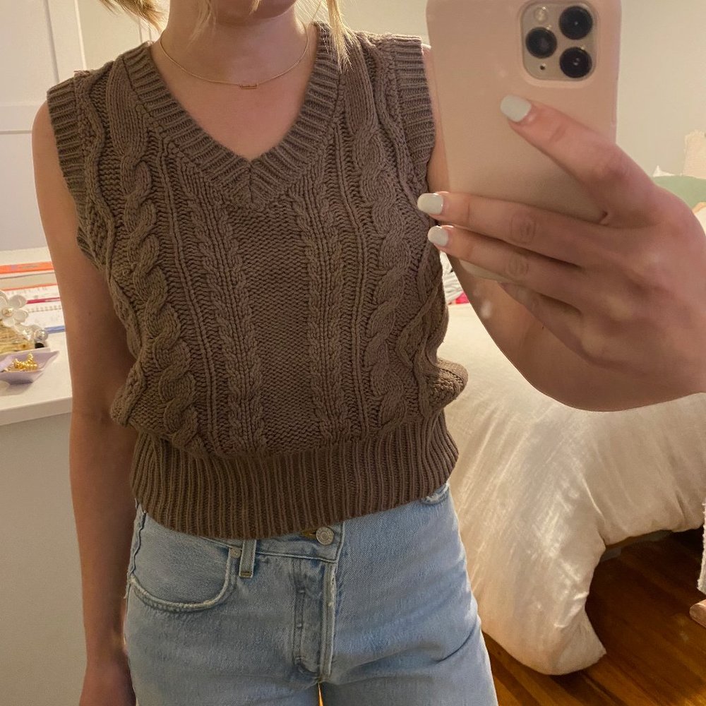Brown Sweater Vest